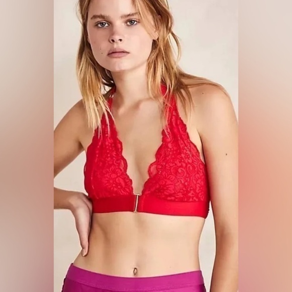 NWT We are HAH Groupie Bralette Siren Red Size Large